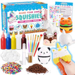 Sensory Toys Squishy Toy Food - Stress Relief Squishies For Girl Kids Age 4 6 8 10 Kawaii Jumbo Diy Slow Rising Squeeze Autism Unicorn Gift Ice Cream Cake Milk Shake Donut Painting Art Set