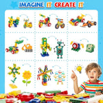 Stem Building Toys For Kids, Construction Building Blocks, Educational Toys For 3-5 4-8 5-7 6-8 Year Old, Creative Games, Engineering, Stem Kits, 208 Pcs