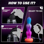 Fantasy Squirting Dildo, 8" Ejaculating Toy For Beginners, Cumming Knotted Dildo With Strong Suction Cup For Hands-Free Play, Glow In Dark Adult Toys For Women G Spot And Anal Prostate