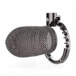 Metal Cock Cage Male Chastity Cage With Adjustable Rings In 7 Sizes Sex Toys Penis Cage Breathable Retractable Stainless Steel Chastity Device With Lock To Bondage Man'S Penis (S,B)