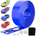 Flexible Race Car Track For Kids, 15Ft Race Track Toy With 4 Cars And Suction Cups, Rolls Up Portable Racetrack Compatible With All 1:64 Cars Toys, Birthday Gifts Toys For Boys Girls