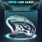 Remote Control Electric Shock Male Cock Cage Chastity Device - 9 E-Stim Intensities Chastity Cage With 3 Active Rings Adult Sex Toy For Men Penis Exercise | Key And Lock Included