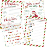 51Pc Christmas Trivia Cards -Xmas Festival Guessing Activity For Adults Coworkers Family Winter Holiday Party Events Christmas Party Supplies New Year'S Decorations