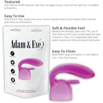 Magic Rabbit Wand Attachment For Vibrating Massagers, Dual Action Stimulation With Thick Shaft Ribbed Tip & Bunny Ears For Internal & External Pleasure Compatible Magic Wand