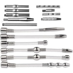 17 Pcs Urethra Trainer Set Chastity Lock Accessories Chastity Device Sex Toy Sound Urethral Plug Urethral Toy Urethral Masturbation Stick Catheter Sound Penis Plug Male Urethra Stimulation