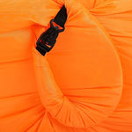 Inflatable Lounger Air Chair Sofa Bed Sleeping Bag Couch For Beach Camping Lake Garden (Orange)