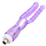 Purple Double Dildo Attachment For A2 F2 F3 3Xlr Interface Thrusting Sex Machine