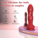 Thrusting Anal Plug Vibrator Male Prostate Massager Buttplug with 9 Vibrating & 9 Thrusting Modes APP Remote Control Adult Sex Toys for Men Couples G-Spot Anal Stimulation.