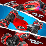 Spider Rc Cars Toys With Body Tires Lights, 2.4Ghz Gesture Hand Control Car One-Button Deformation, Fast 360°Rotation Toys Birthday Gifts For 7 8 9 10 Year Old Boys Age 6-12