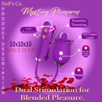Sex Rose Vibrator Dildo 4In1 Adult Toy For Women With 10 Tongue Licking, Vibration, Rotating & Thrusting Dildo G Spot Vibrator, Anal, Nipple Clitoral Stimulator For Female,Men Or Couples. (Purple)