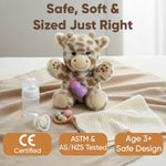 Interactive Stuffed Animal Giraffe, Talking Plush Toy With Music, Voice Recording, Touch & Feeding Simulation, Singing Stuffed Animal With Blinking Eyes, Bottle Accessory & Sleep Mode For Kids