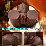 Pocket Pussy Male Sex Toys for Men, Black Goddess Realistic Sex Doll