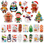 24 Pack Christmas Ornament Crafts, Make Your Own Ornament Kit for Holiday Party Favors