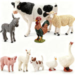 9Pcs Realistic Farm Animal Toys For Toddlers, Educational Learning Plastic Farm Toy Animal Figure Set Playset Including Cow Sheep Pig Dog Figurines For Kid
