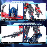 Transform Sets Robot Building Block Toys?2 In 1 Stem Robotics Transforming Truck Mech Building Kit?Compatible With Lego?Christmas Birthday Gift For Adults Boys Age 8-12 (Blue)