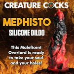 Mephisto Silicone Dildo For Men, Women, & Couples. Fantasy Dildo, Premium Silicone. Strong Suction Cup Base & Harness Compatible. 1 Piece, Red.
