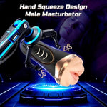 Automatic Male Masturbator Sex Toys For Men - Hand Use Male Sex Toys Penis Pump With 10 Vibration Modes, 3D Textured Pocket Pussy Sex Machine Adult Toys For Men Pleasure