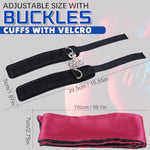 Bondage Set Black Bdsm Handcuffs Collar With Blindfold, Adult Detachable Restraints Sex Toys Hand Cuffs For Couples