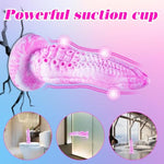 7.6 Inch Monster Octopus Tentacle Dildo For Women Lesbian, 2" Wide Silicone Realistic Dragon Dildos Animal Short Thick Anal Dildo For Gay, Fantasy Pink Alien Dildos Suction Cup Adult Sex Toy For Men
