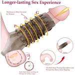 Penis Sleeve Silicone Cock Rings Set, 5 Pcs Penis Extender Cock Sleeves Penis Ring, Erection Enhancing Sex Longer Lasting Stronger, Penis Sleeve Enlarger Girth Enhancer, Adult Sex Toys For Men Couples