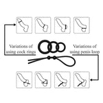 Silicone Penis Ring For Men 7Pcs, Ultra Soft Stretchy Cock Ring Penis Enlargers Erect Support Ring,Adjustable Penis Rings For Male Erection Enhancing Sex Toy For Men Long Lasting (Premium B)
