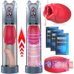Penis Pump Sex Toys For Men - Male Masturbator Vibrating Rose Sex Toys Pocket Pussies, Penis Pumps Enlarger, Male Rose Toy Pocket Pussy Dick Pussy Cock Pump, Penis Extension