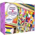 3000 Pcs Arts & Crafts Supplies Kit for Kids with Pipe Cleaners & DIY Materials