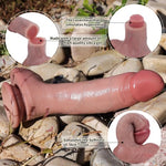 8.26 Inch Handmade Dildo for G-spot Stimulator, Big Girthy Dildo with Realistic Veins, Huge Silicone Real Cock, Massive Thick Dildos Fake Penis Adult Sex Toy for Women Gay Anal Play