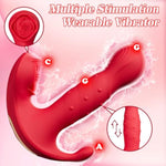 Thrusting And Flapping Wearable Panty Vibrator Remote Control G-Spot Dildo With 7 Wiggling Modes Adult Sex Toy For Women, Clitoral Stimulator Vibrating Panties