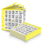 500 Yellow Bingo Paper Sheets, 1-Face 4 x 4 Inch Disposable Dauber Cards