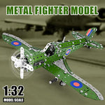 Stem Building Toys Model Airplane Kits For Boys 8-12,Airplane Model Scale 1:32 Metal Building Kit,Erector Sets Model Planes For Kids 8-12,Best Airplane Gifts For Hurricane Fighter Fans