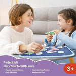 Felt Flannel Boards Stories Precut Figures For Toddlers Preschool, Craft Toy Gifts For Kids, Storytelling Interactive Teaching Activity Kits,Wheels On Bus,Baby Shark,Itsy Bitsy Spider,Bingo