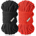 Bdsm Shibari Bondage Sex Rope - Bdsm Kit Adult Bondage Restraints Set Sex Toys For Women & Couples, 32 Feet 8Mm (Red, Black)