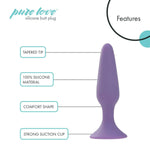 4.5 Inch Silicone Anal Butt Plug, Purple Color, Adult Sex Toy, Classic Sex Toy