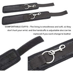 Bed Restraints For Sex With Adjustable Straps Wrist Hand Cuffs Ankle Cuff Set For Bondage Sm Sex Toys (Black, Style #2)
