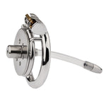 Stainless Steel Hollow Chastity Cage Flat Chastity Cage With Silicone Catheter Male Chastity Cage Male Penis Cage Restraint Cage Male Sex Toy Chastity Lock Male Chastity Device S Cage 50Mm