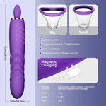 Clit Licker And Clitoral Licking Toy - 3-In-1 G-Spot Vibrator With Clit Suck Function, 10 Vibration And 7 Tongue Licking Modes, Clitoral Pump, Oral Sex Toy With Heating, Silent, Waterproof
