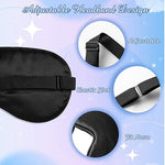 8 Pcs Silk Sleep Eye Mask Covers for Sleeping with Adjustable Strap