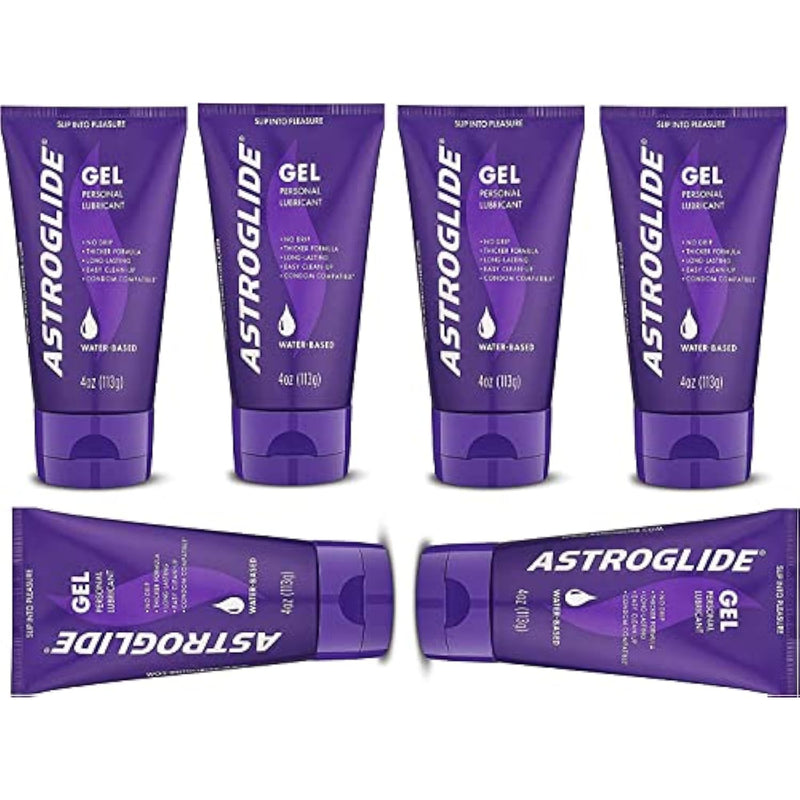 Astroglide Personal Lubricant Gel, 4-Ounce Tubes (Pack of 6)