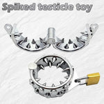 Spiked Chastity Device Cbt Testicle Toys Restraints Pennis Weights Weight Weighted Cock Ring Punish Fetish Stainless Steel Ball Stretcher Male Chastity Devices Bdsm Tools Sex Toy For Men Couples (S)
