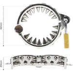 Heavy Stainless Steel Cock Ring Scrotum Ball Stretcher Pendant Spike Clamps Bdsm Sex Toy?A 20Mm?