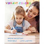 12 Color Dustless Chalk Set with Holder, Non-Toxic Mess-Free Art Supplies for Kids