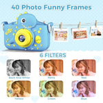 Kids Camera, Toys For Age 3-8 Year Old Boys, Stocking Stuffers For Kids, 1080P Hd Selfie Digital Video Camera For Toddlers For Son - Blue