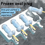 Ice Dildo Butt Plug Silicone Ice Tray for Foreplay Large Anal Plug