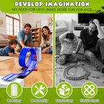 Flexible Race Car Track For Kids, 15Ft Race Track Toy With 4 Cars And Suction Cups, Rolls Up Portable Racetrack Compatible With All 1:64 Cars Toys, Birthday Gifts Toys For Boys Girls
