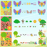 45 Pcs Spring Make-a-Face Holographic Stickers for Kids
