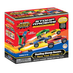 Stomp Racers Air Powered Race Cars by Stomp Rocket, 4 Car Mega Pack - Dueling Stomp Racers Toy Car Launcher - Fun Backyard & Outdoor Multi-Player Kids Toys Gifts for Boys, Girls & Toddlers
