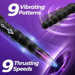 Thrusting Anal Beads Vibrator Prostate Massager, Anal Sex Toy Anal Toys with 9 Thrusting Vibration Modes & APP Control, Sex Toys for Men Women Couples, Anal Training Stimulator Male Vibrator
