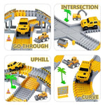 Kids Toys 253 Pcs Construction Race Tracks Toy For 3 4 5 6 7 8 Year Old Boys Girls, 5 Pcs Construction Truck Car And Flexible Track Play Set Create A Engineering Road Games Toddler Toys Birthday Gifts
