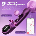 HoneyPlayBox Tempo G Spot Vibrator for Women, Adult Sex Toys, 9 Vibrating Modes & Flapping Finger App Controlled Vibrator Long Distance Adult Toys for Couples, Purple